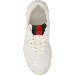 Re-Web White Leather Trainer Sneakers