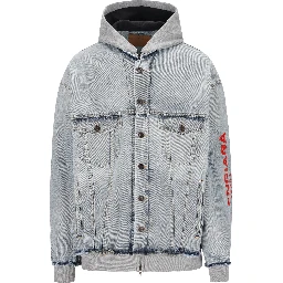 Hooded denim jacket