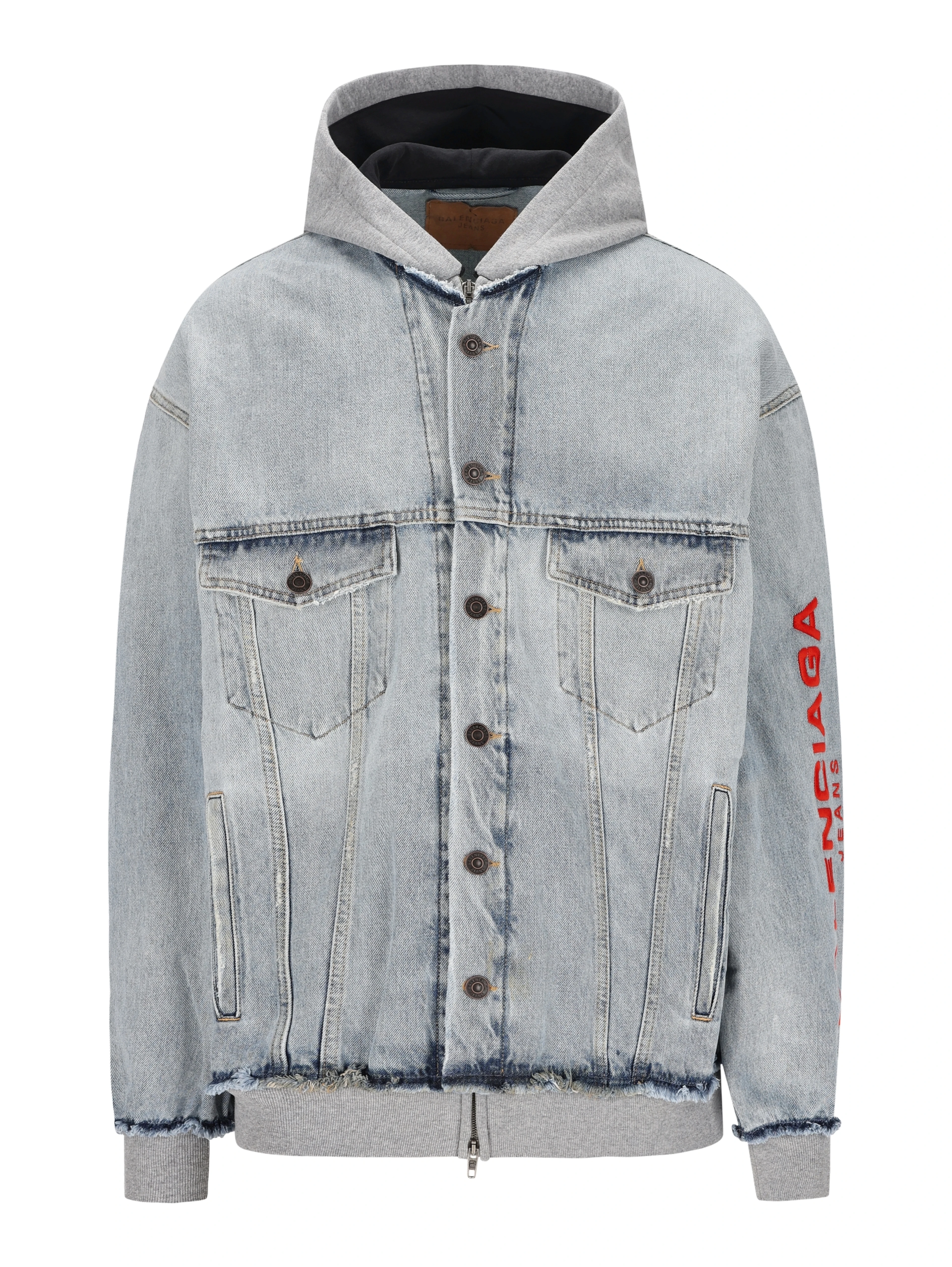 Hooded denim jacket
