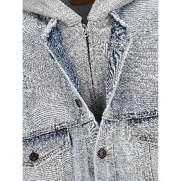 Hooded denim jacket