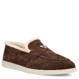 حذاء برادا مسطح بني