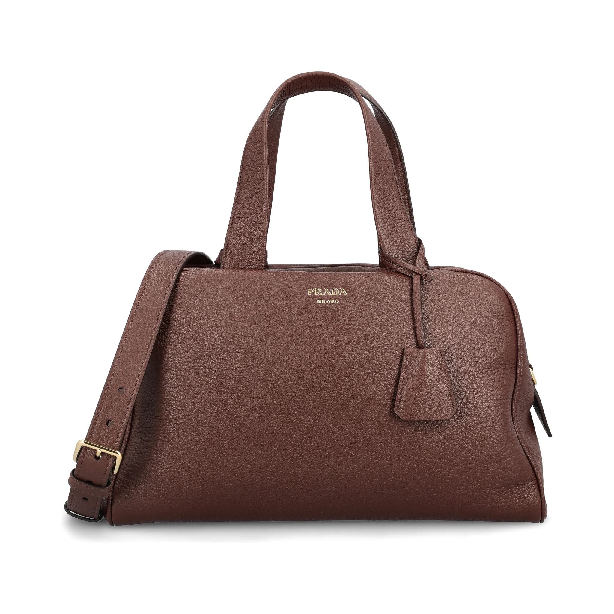 Large leather top-handle bag