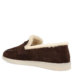 حذاء برادا مسطح بني