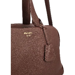 Large leather top-handle bag