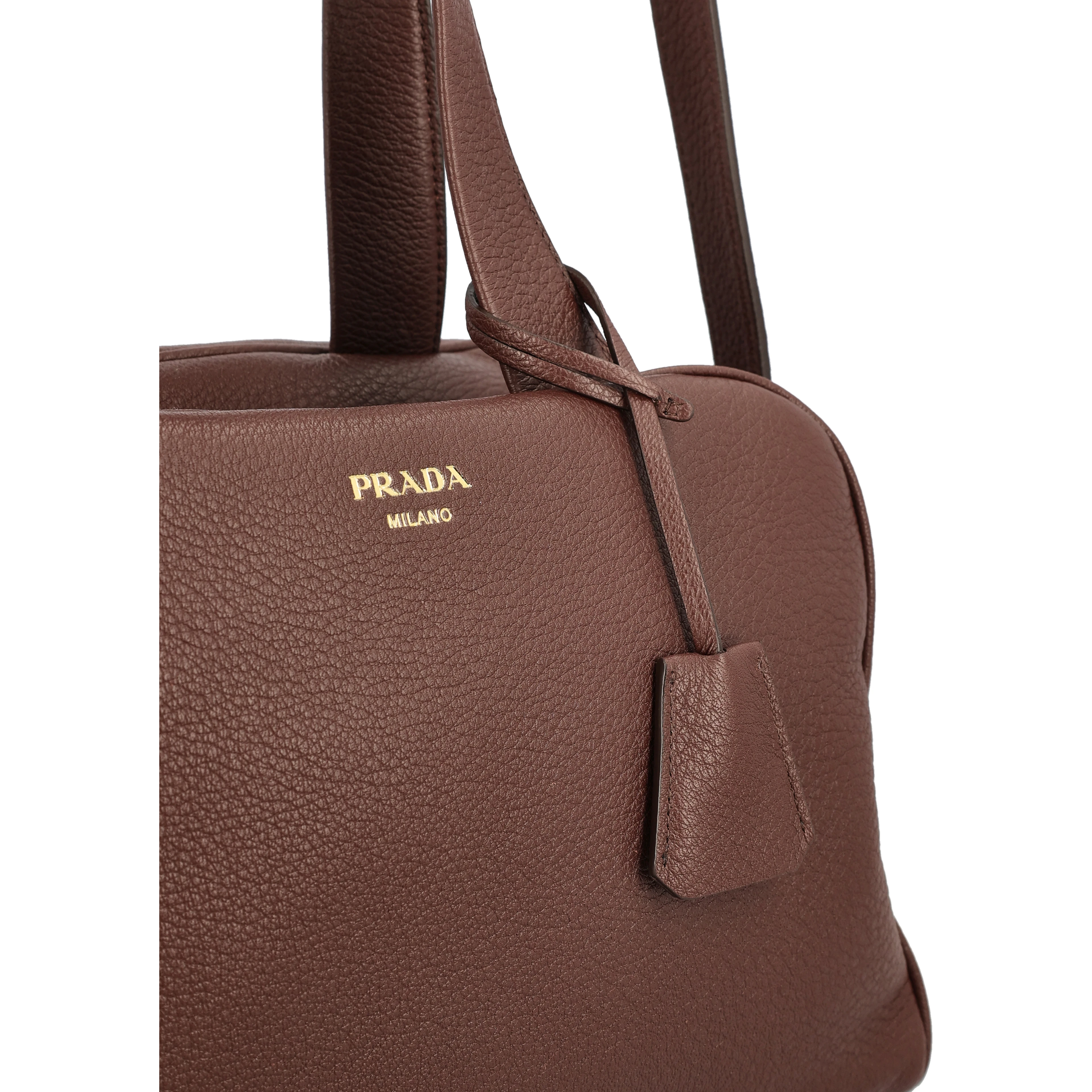 Large leather top-handle bag