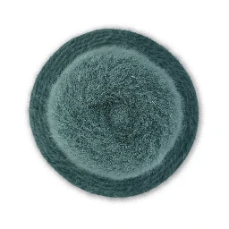 Black Angora Blend Furgora Casual Hat