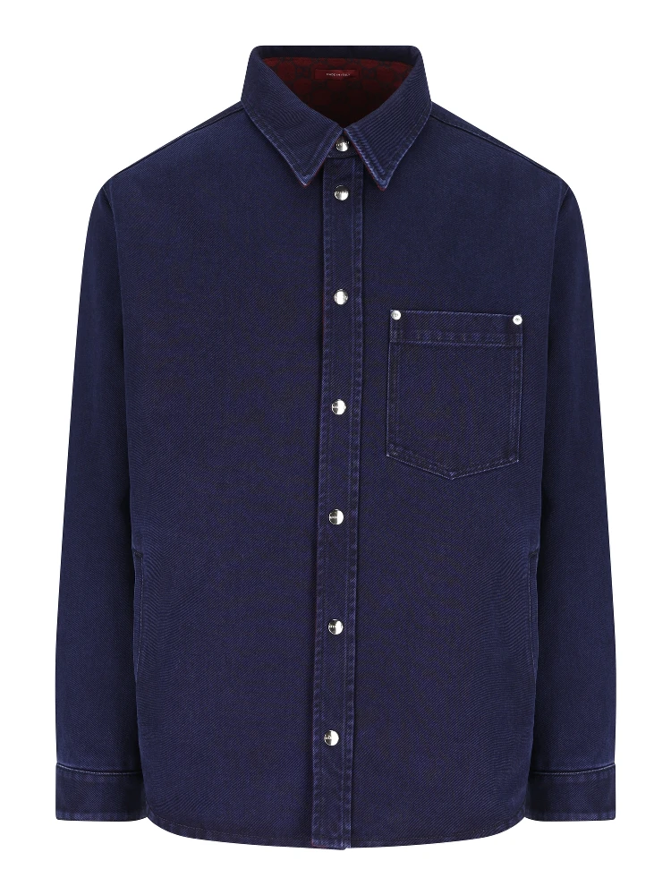 Gucci Reversible Denim Flannel Shirt