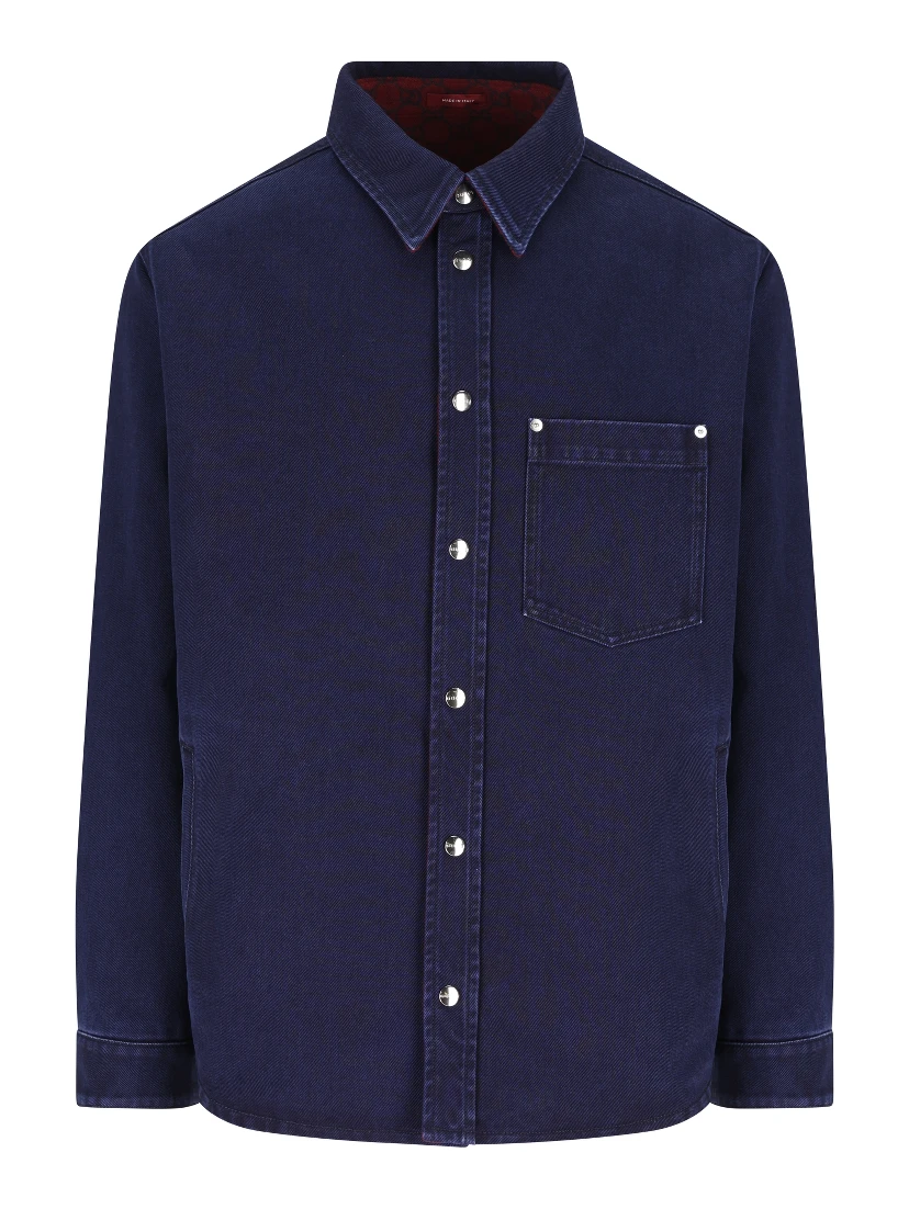 Gucci Reversible Denim Flannel Shirt