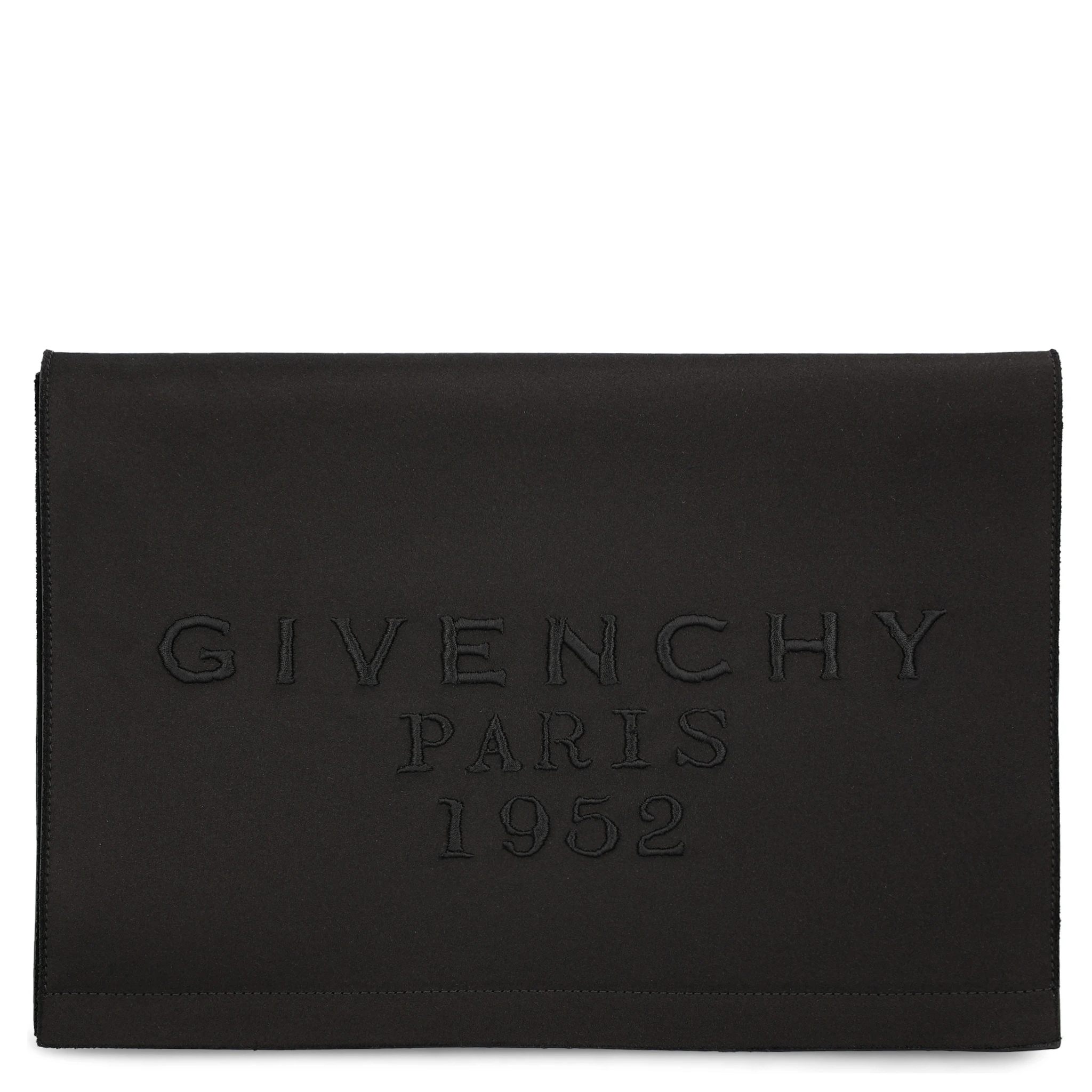 Paris 1952 embroidered satin clutch