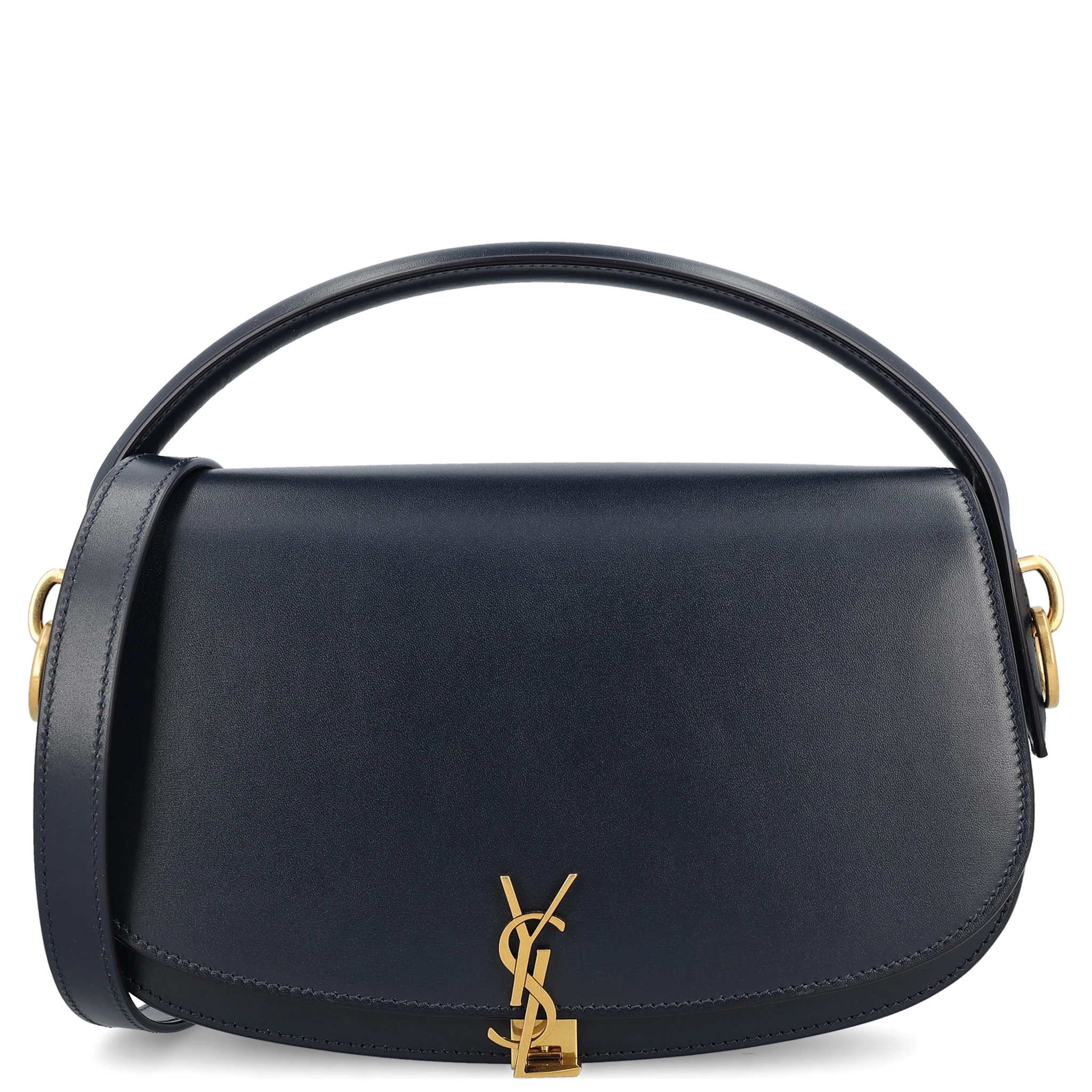 Voltaire in Box curved-handle leather shoulder bag