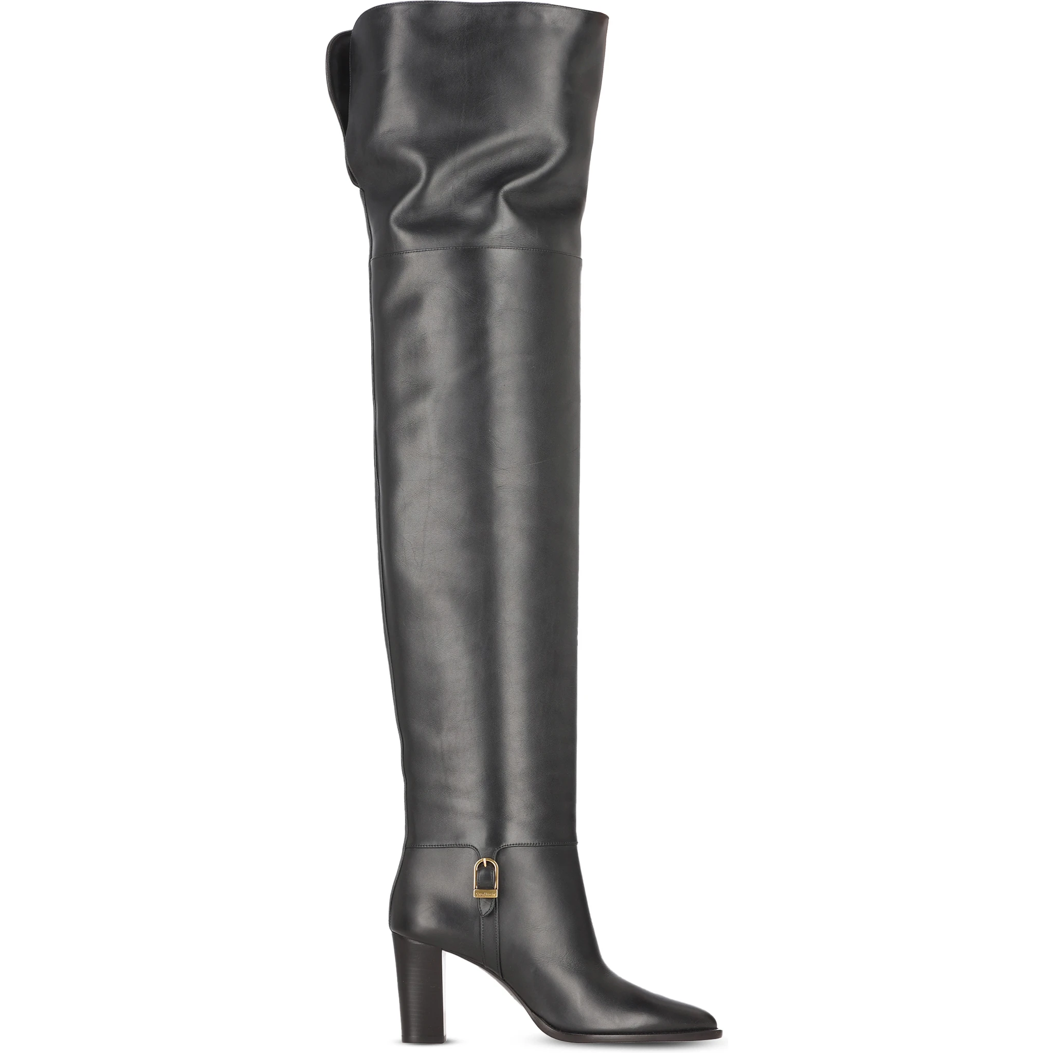 85mm Julia leather buckle-fastening thigh-high boots