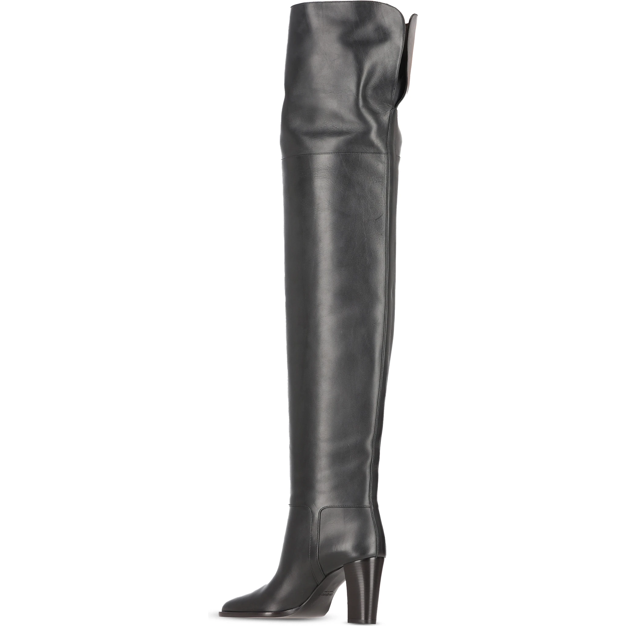 85mm Julia leather buckle-fastening thigh-high boots