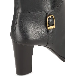 85mm Julia leather buckle-fastening thigh-high boots