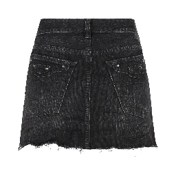 frayed denim skirt