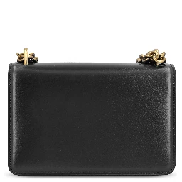 Vain shoulder bag in shiny calfskin with metallic VLogo Signature detail