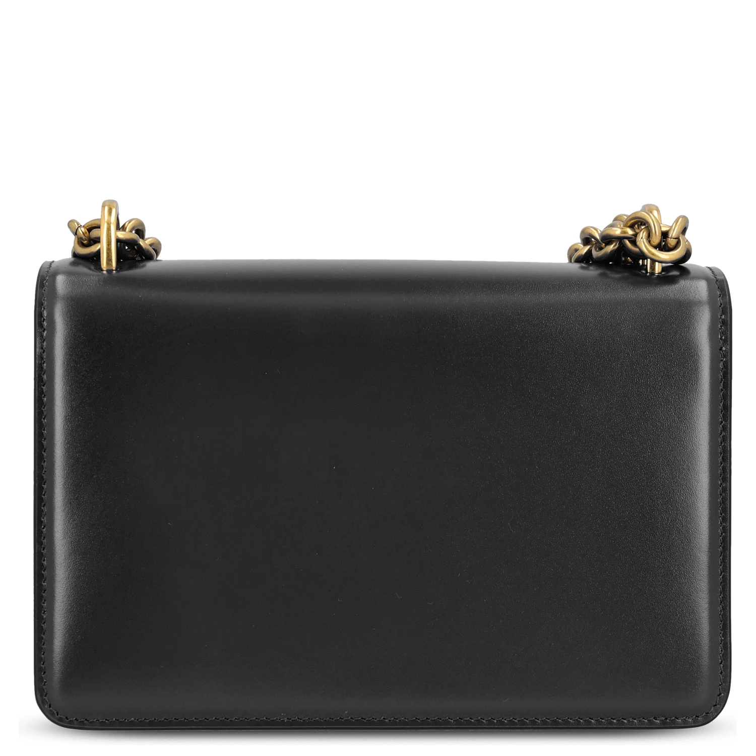 Vain shoulder bag in shiny calfskin with metallic VLogo Signature detail