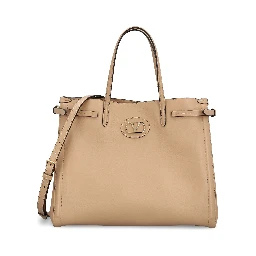 Leather tote bag