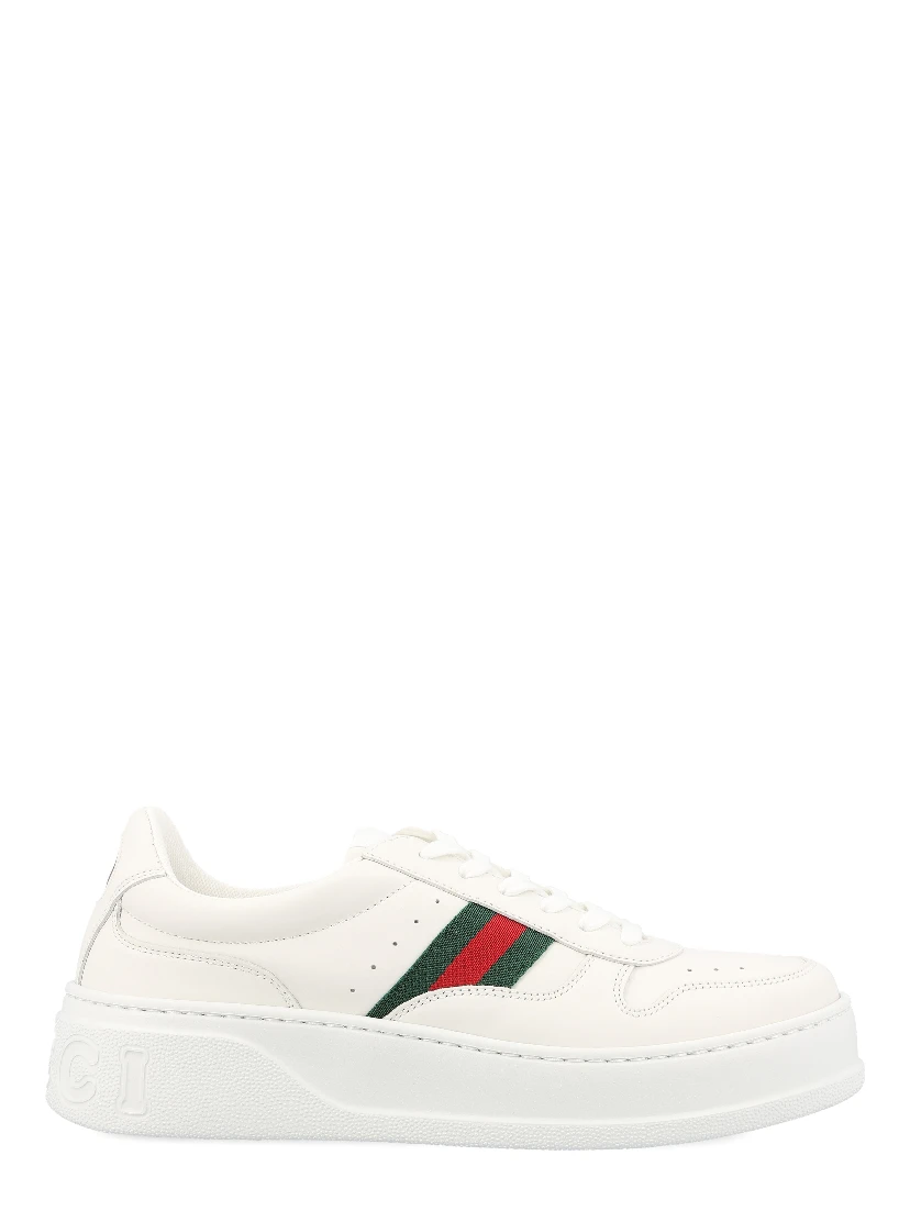 Chunky trainers in white leather