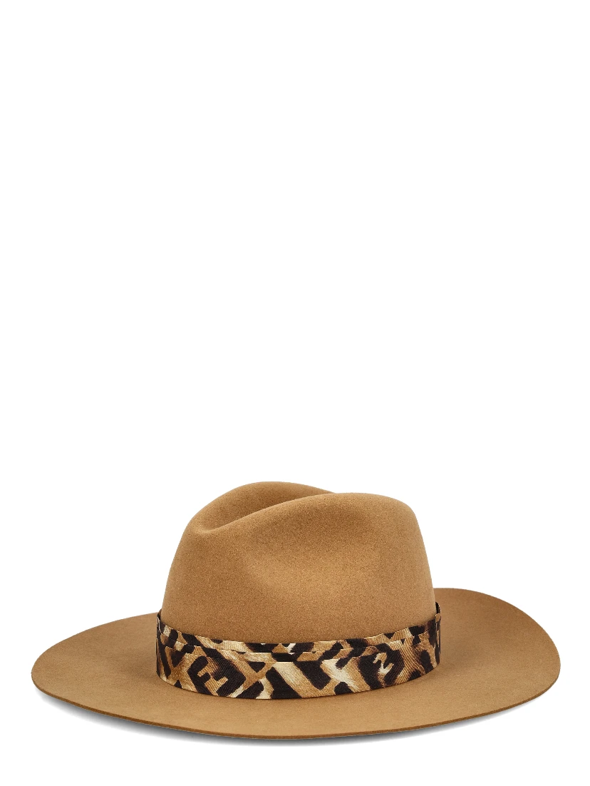 Stylish Wide Brim Hat With Animal Print