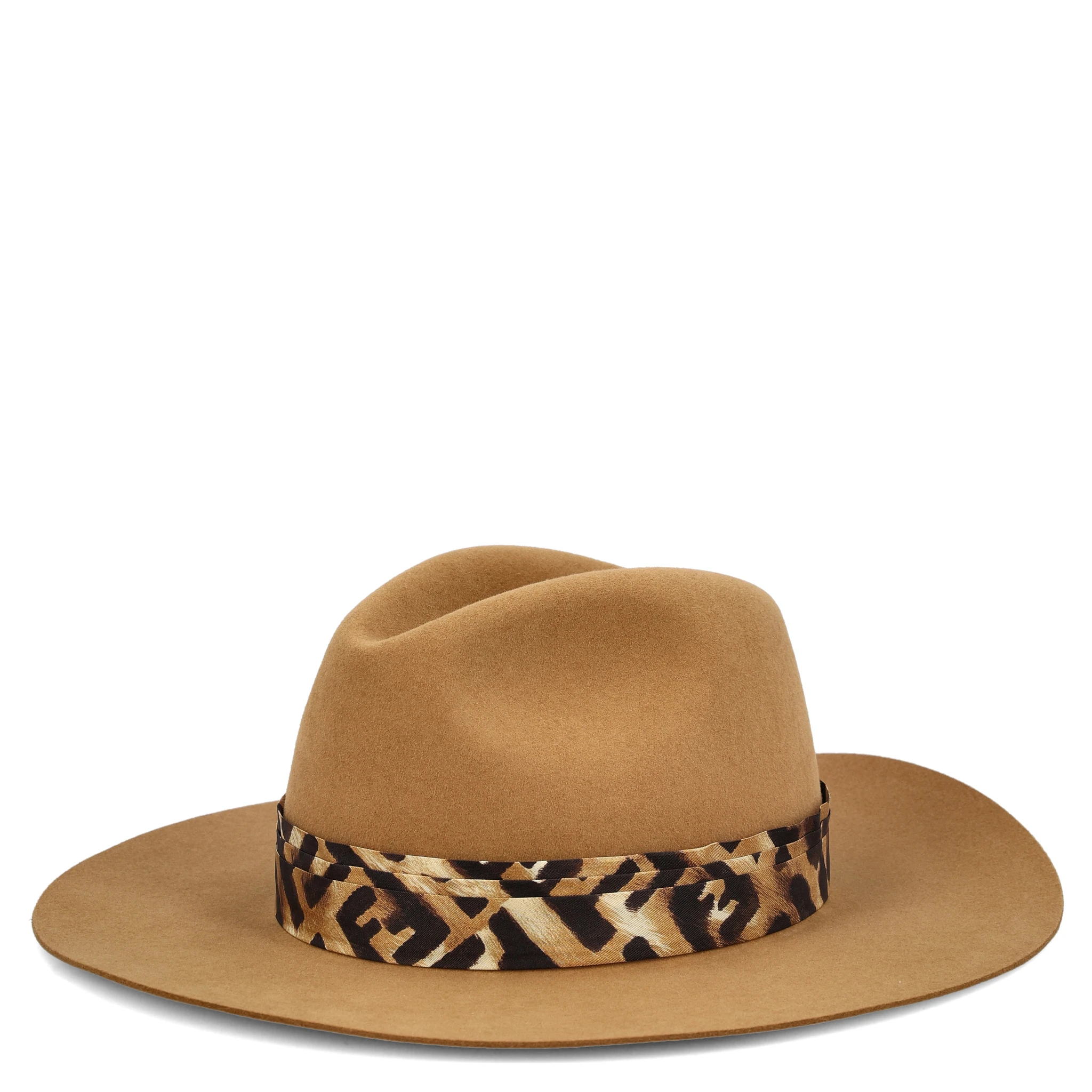Stylish Wide Brim Hat With Animal Print