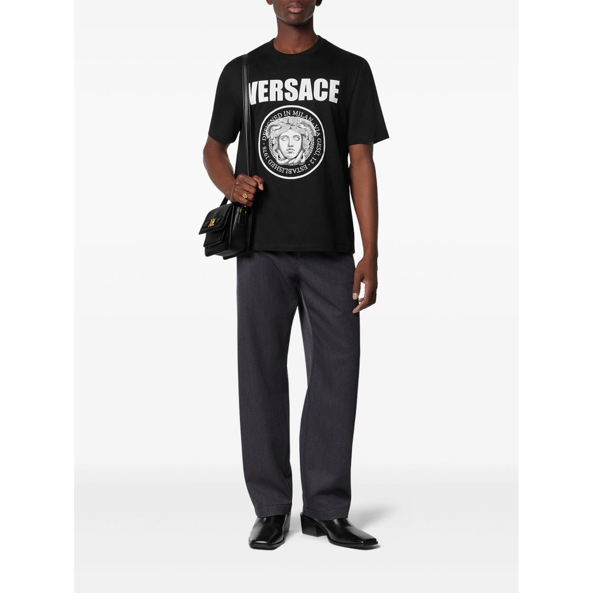 Versace T-shirts and Polos Black