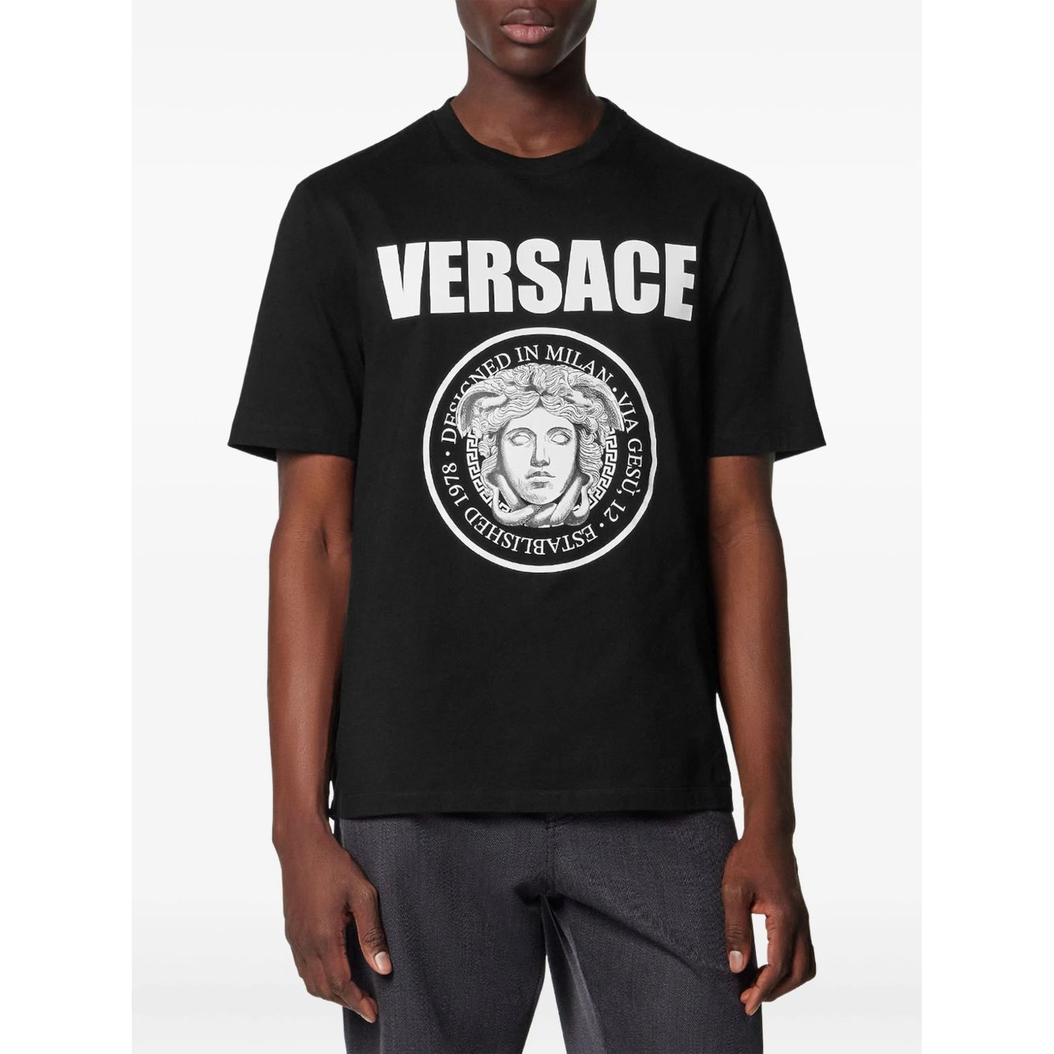 Versace T-shirts and Polos Black