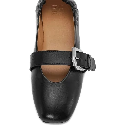 حذاء غاني مسطح أسود