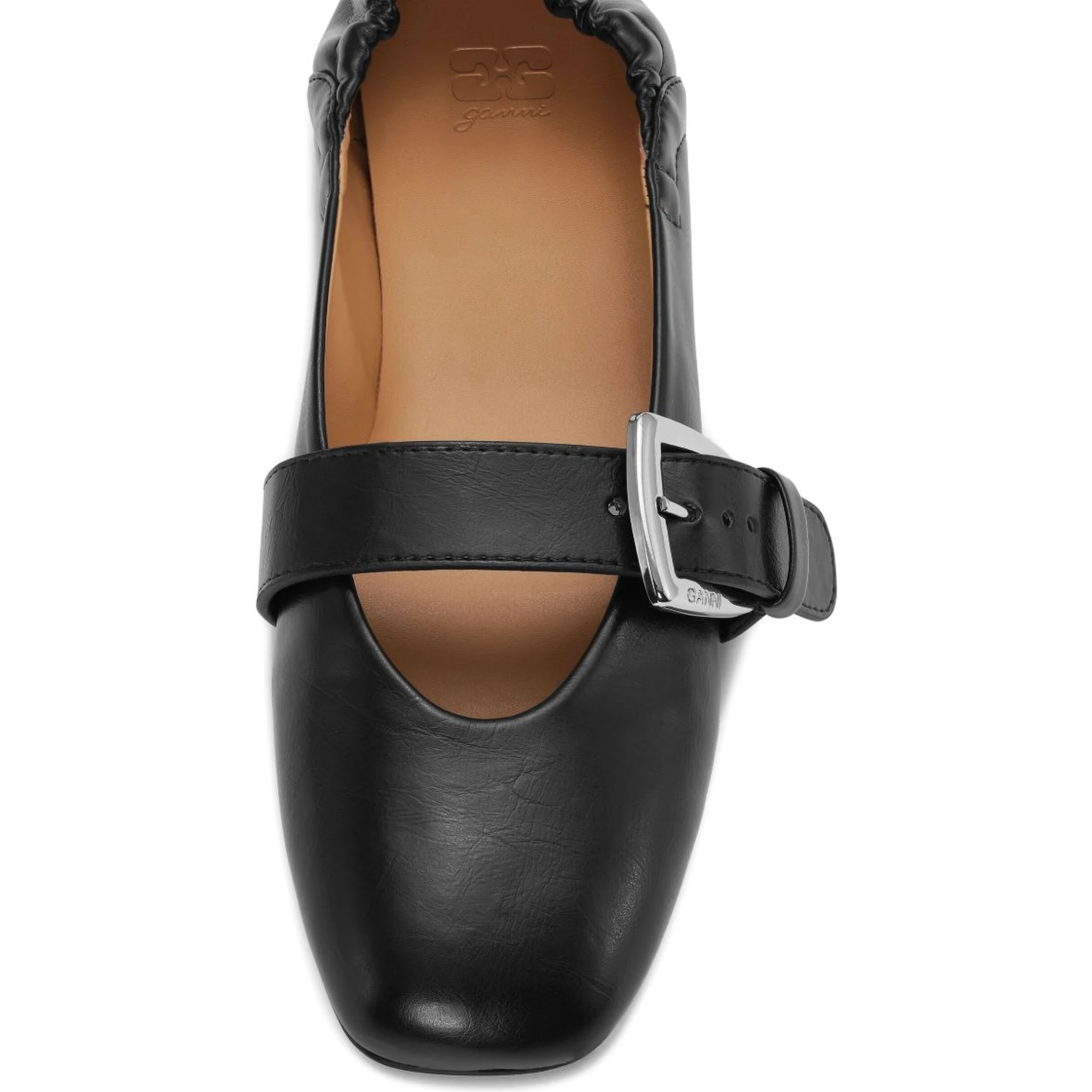 حذاء غاني مسطح أسود