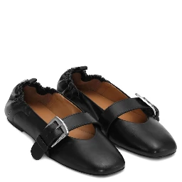 حذاء غاني مسطح أسود