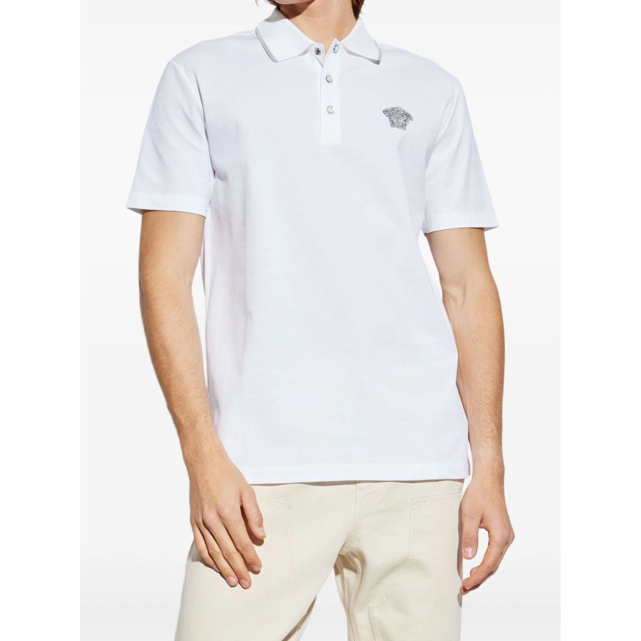 Versace T-shirts and Polos White
