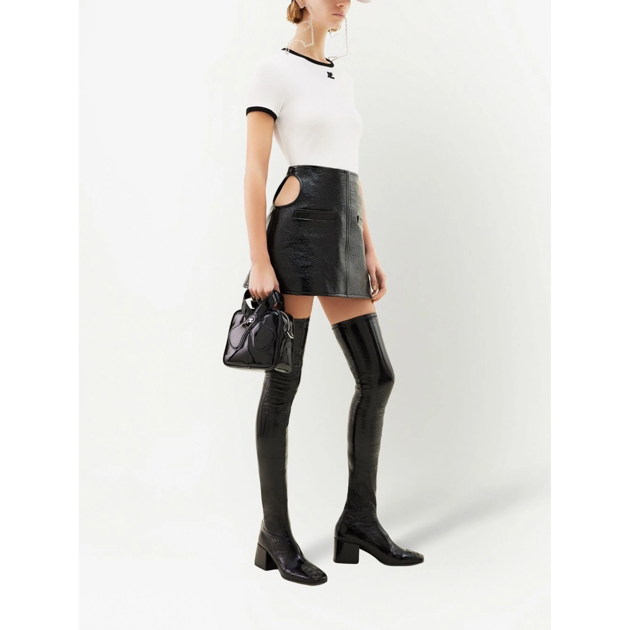 Courreges T-shirts and Polos Black