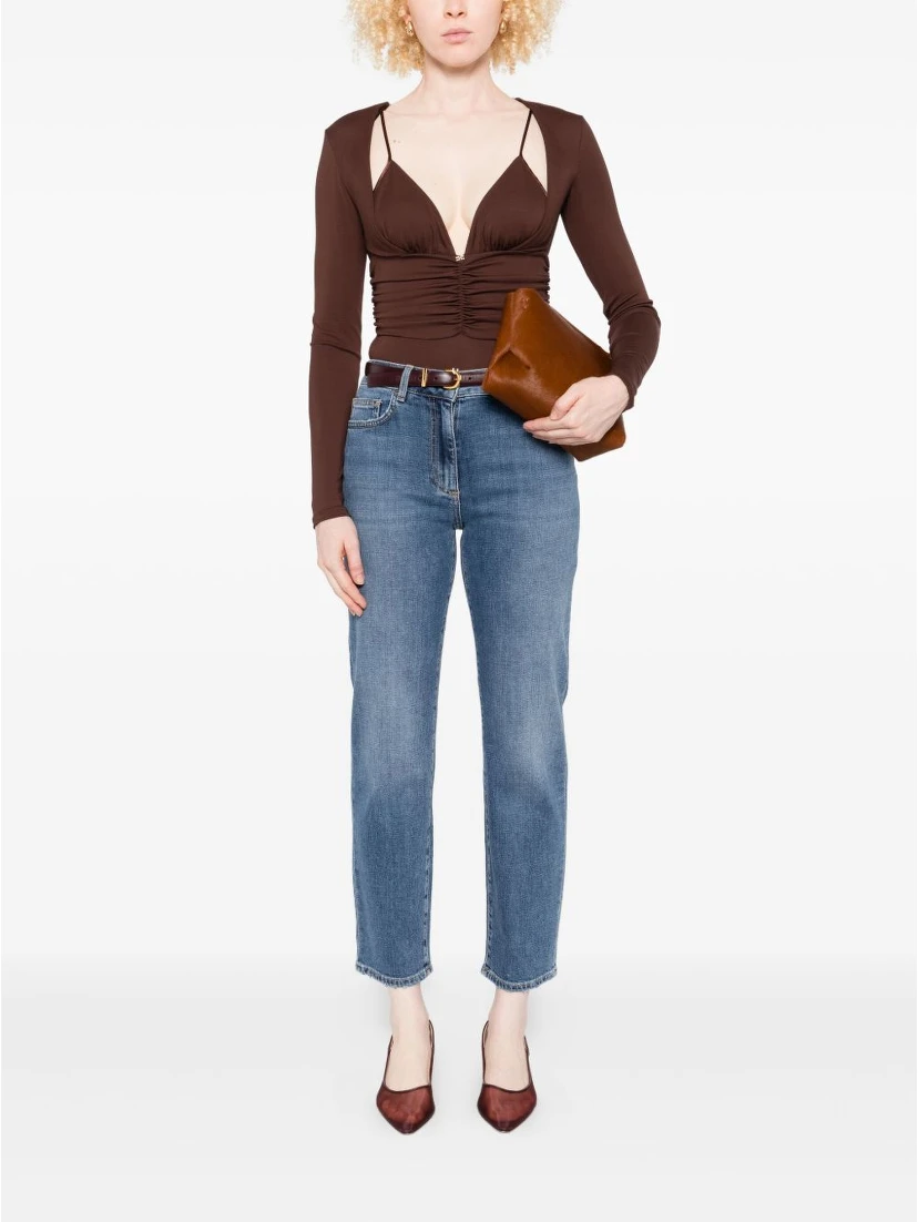 Elisabetta Franchi Top Brown