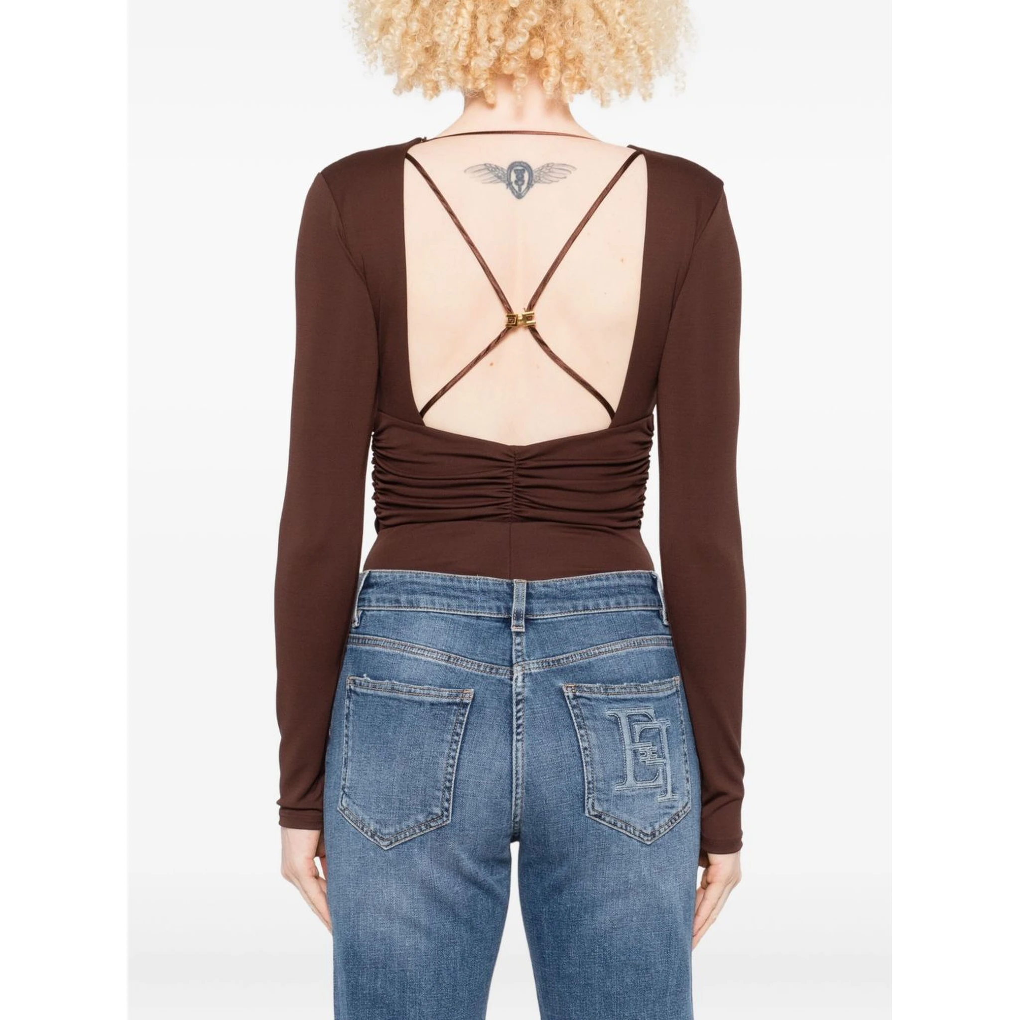 Elisabetta Franchi Top Brown
