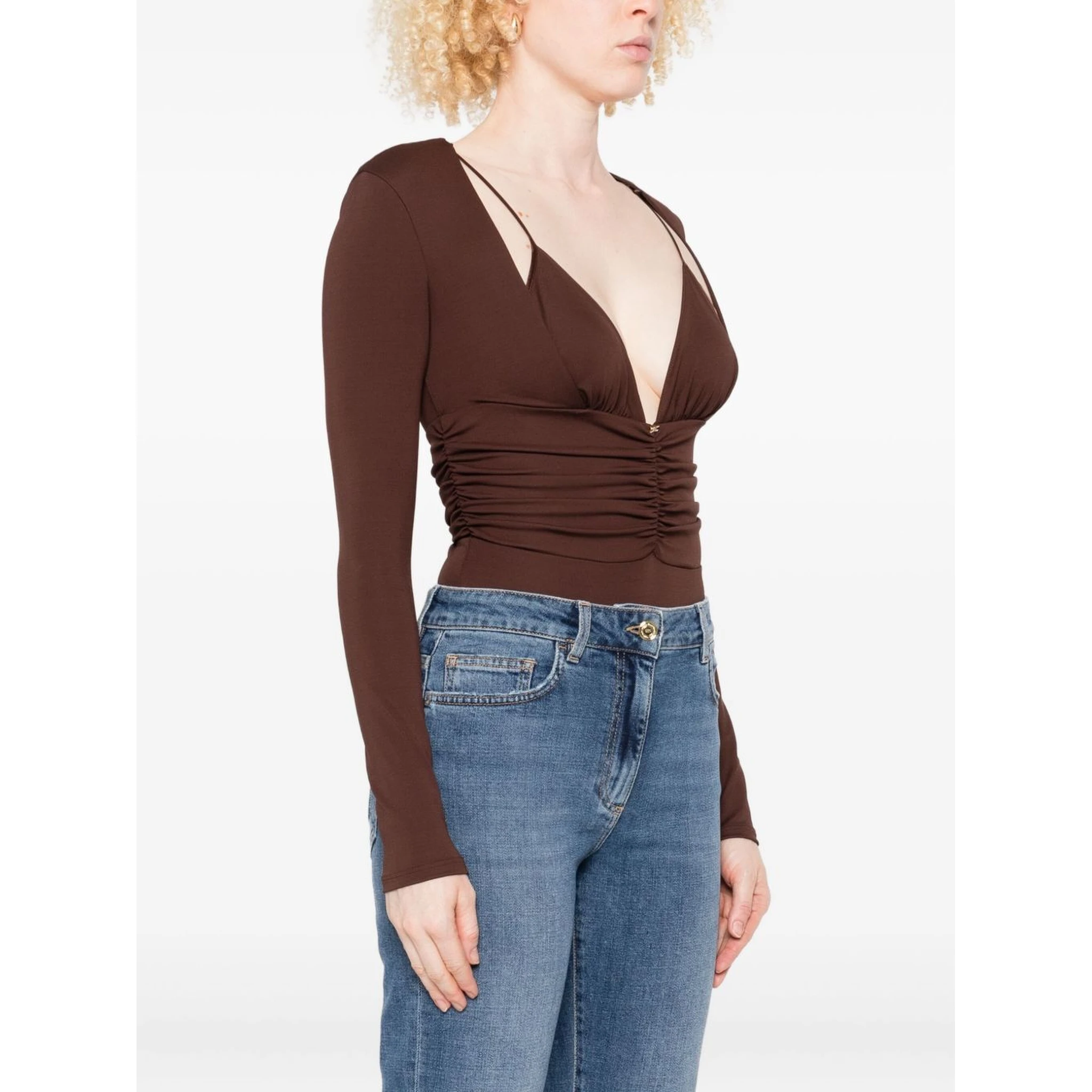 Elisabetta Franchi Top Brown