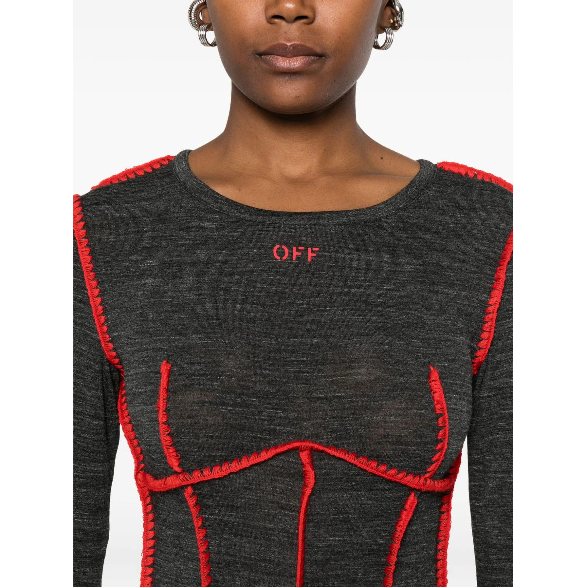 Off White Dresses Red