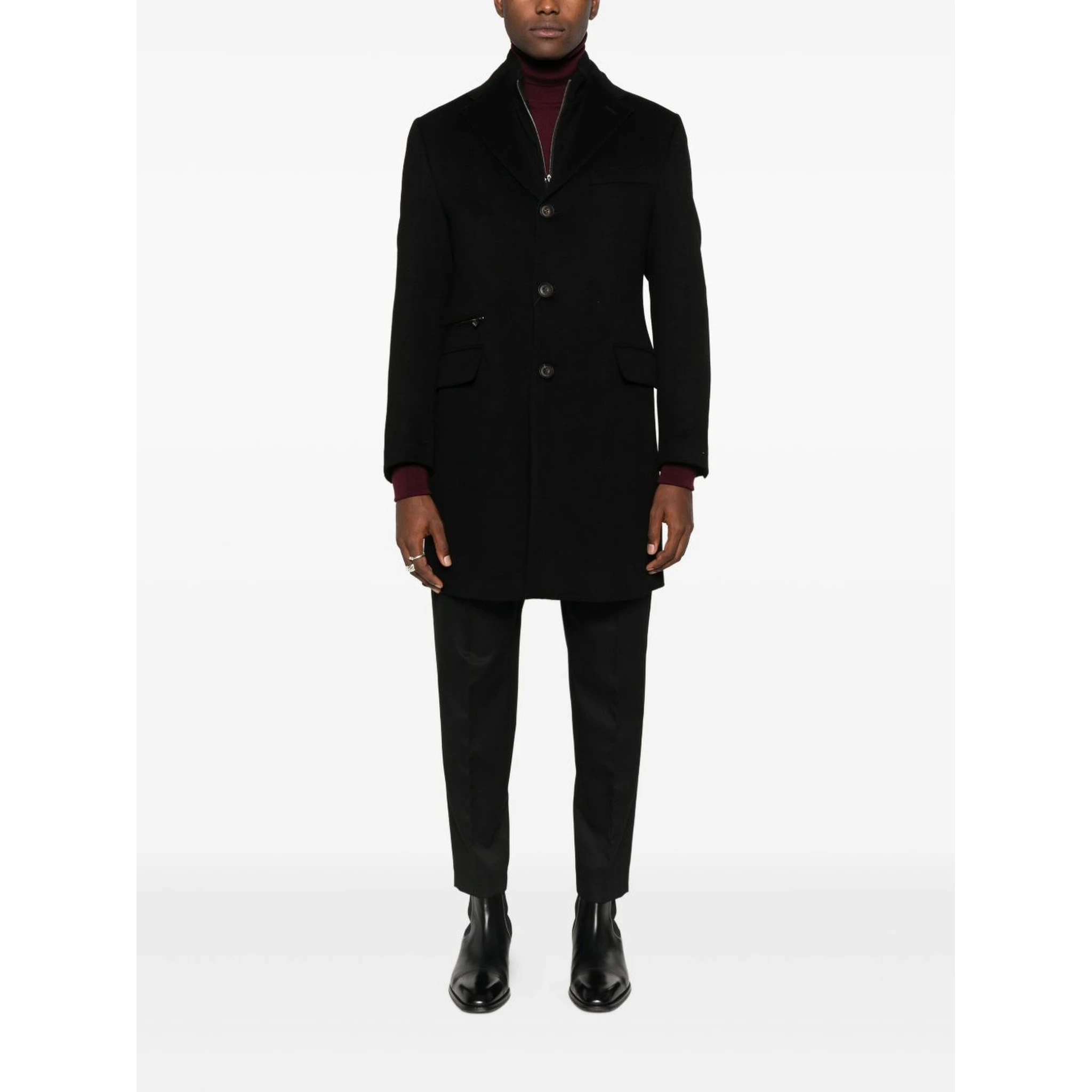 Corneliani Coats Black
