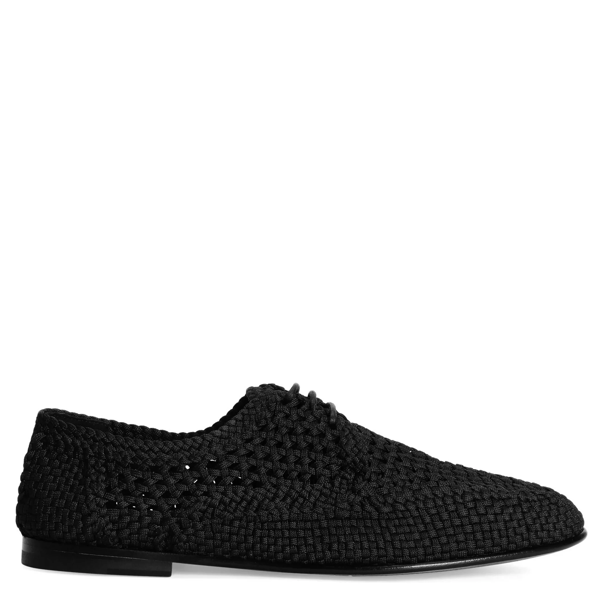 حذاء مسطح أسود من دولتشي آند غابانا