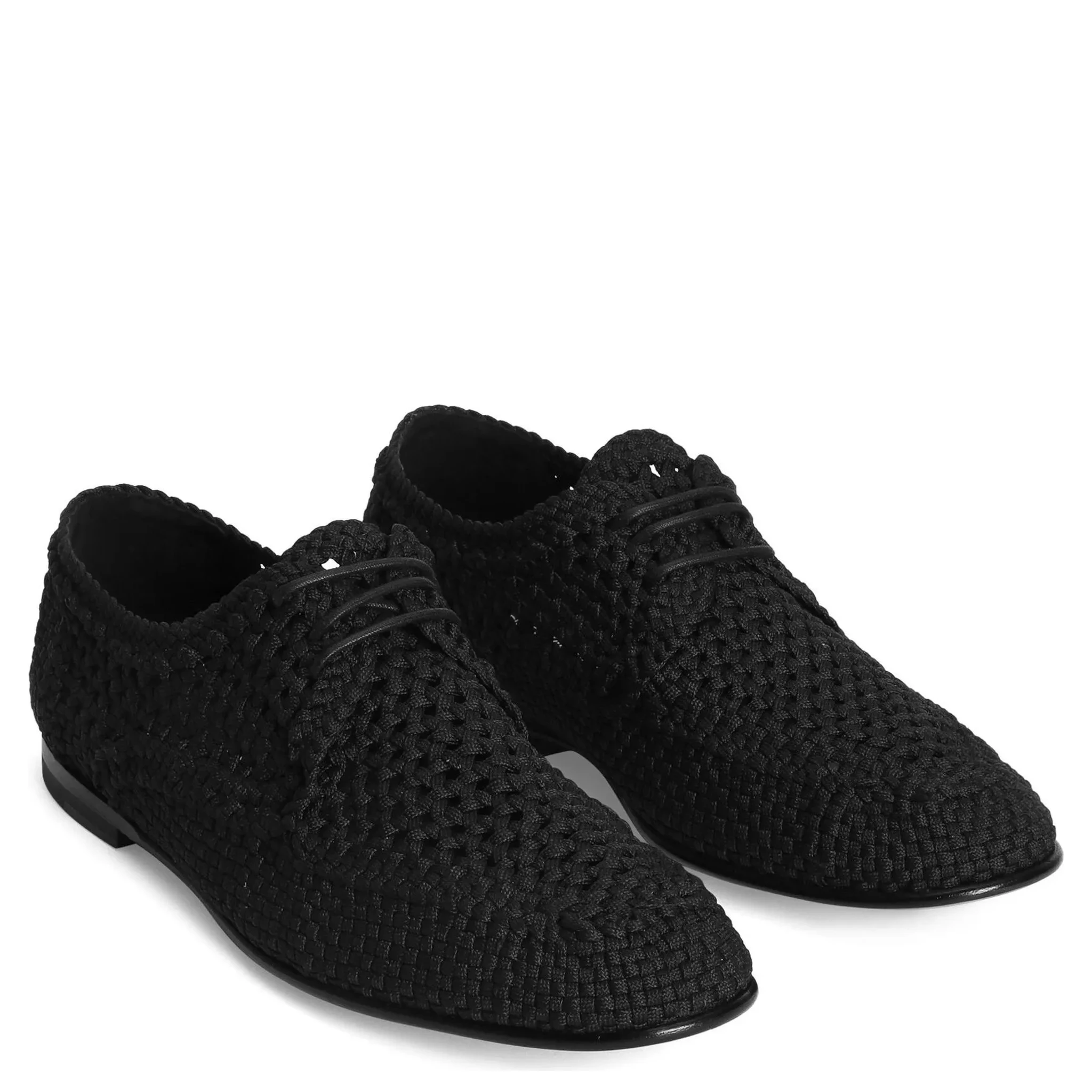 حذاء مسطح أسود من دولتشي آند غابانا