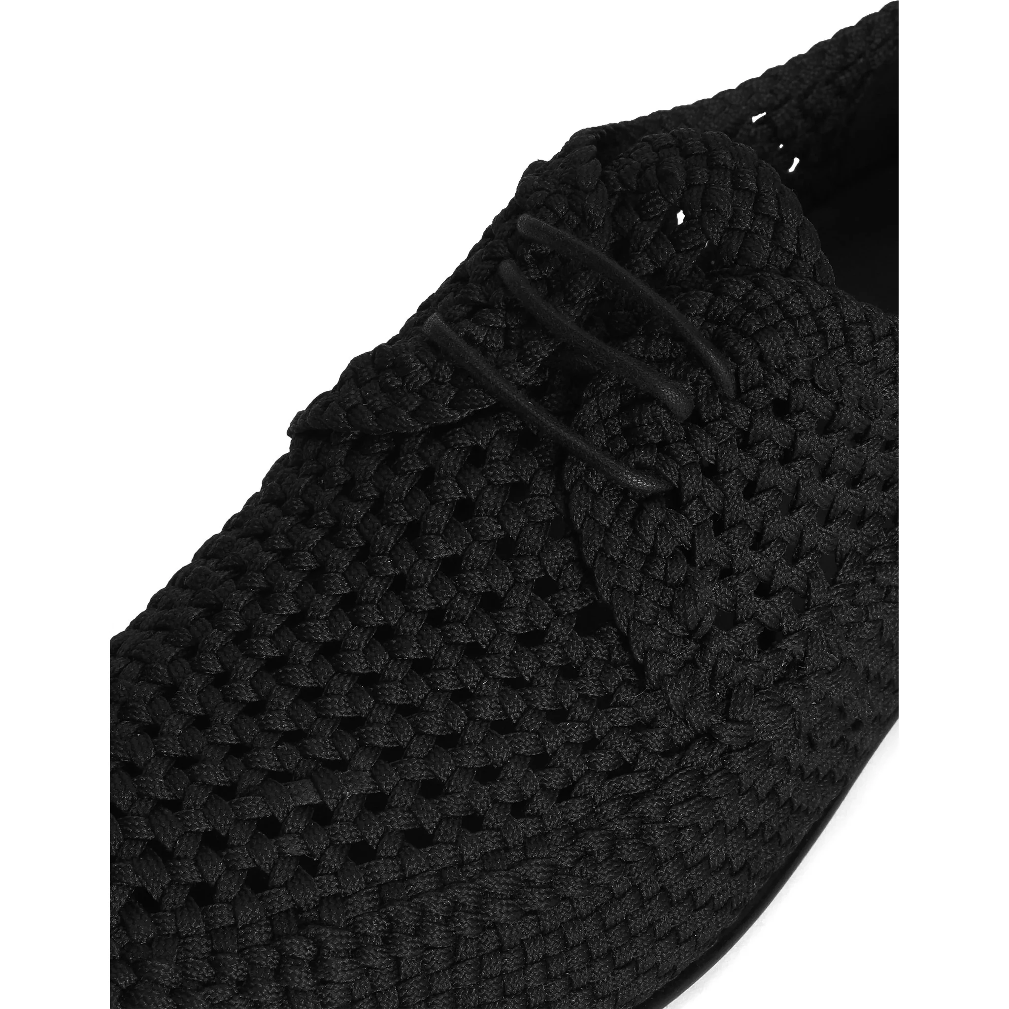 حذاء مسطح أسود من دولتشي آند غابانا