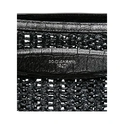 Adamo woven mesh and calfskin shopper tote bag