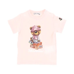 تيشيرتات وبولو مونكلير للأطفال باللون الوردي