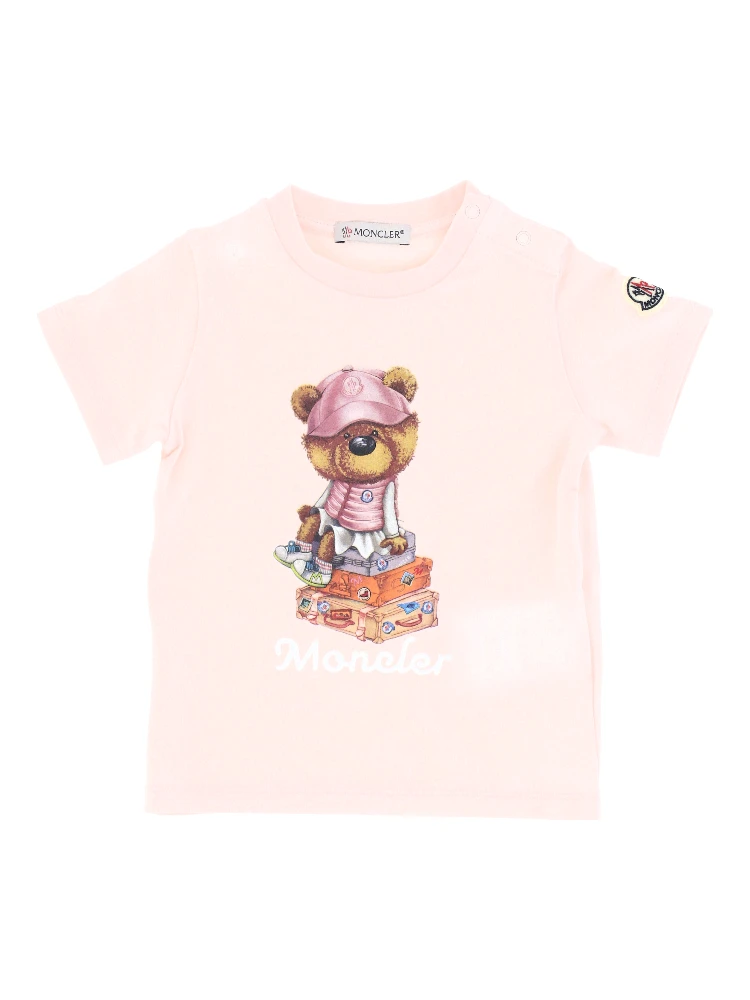 MONCLER KIDS T-shirts and Polos Pink