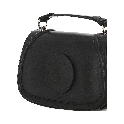 Blondie leather top handle shoulder bag in black.