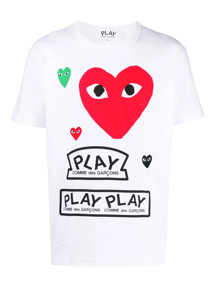 COMME DES GARCONS PLAY T-shirts and Polos White