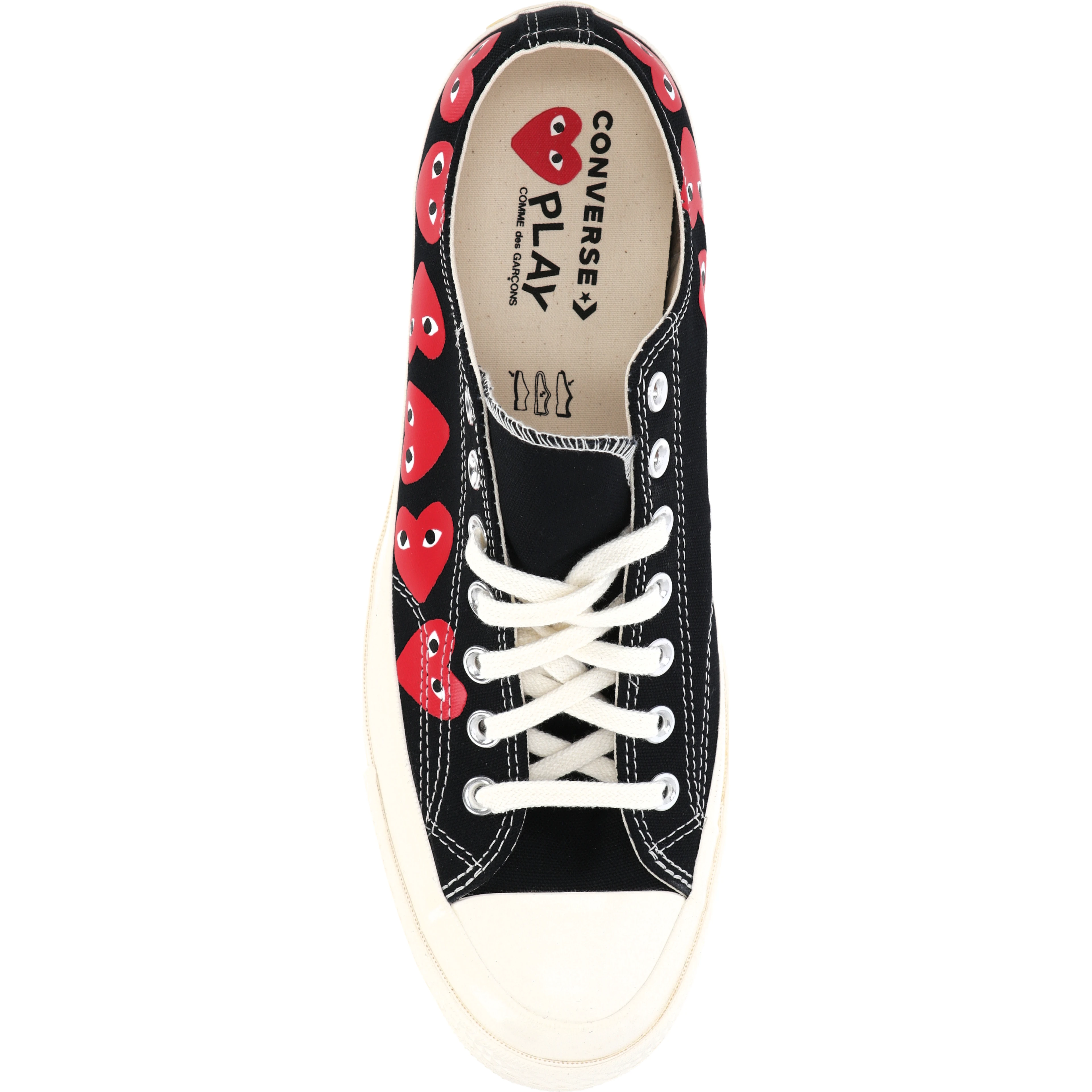 أحذية رياضية COMME DES GARCONS PLAY باللون الأسود