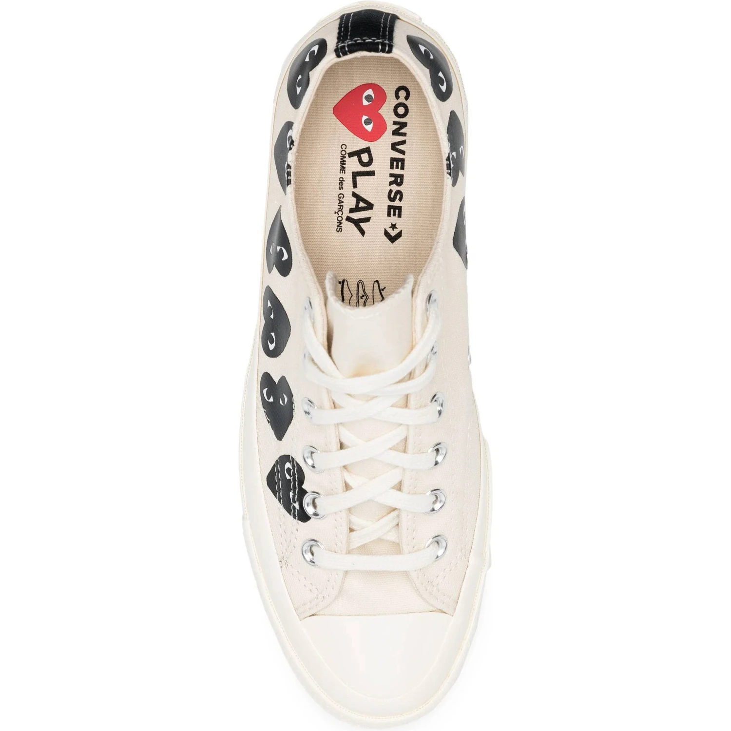 حذاء رياضي COMME DES GARCONS PLAY باللون الأبيض