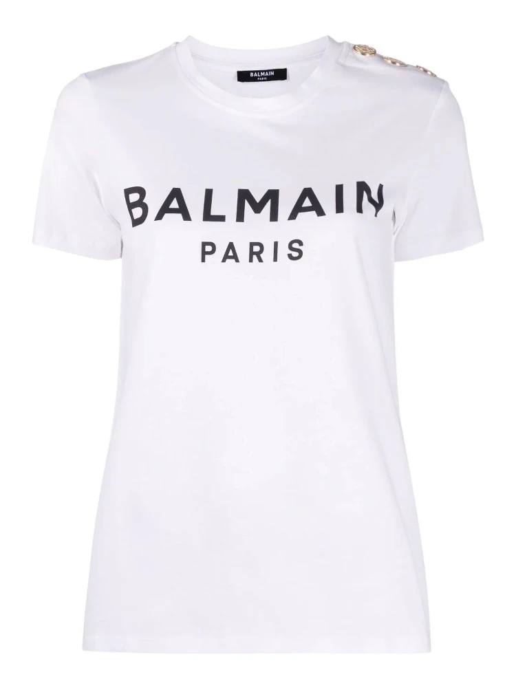 Balmain T-shirts and Polos White