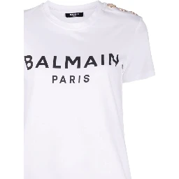 Balmain T-shirts and Polos White