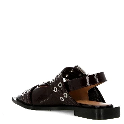 حذاء مسطح من غاني، لونه بنفسجي