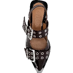 حذاء مسطح من غاني، لونه بنفسجي